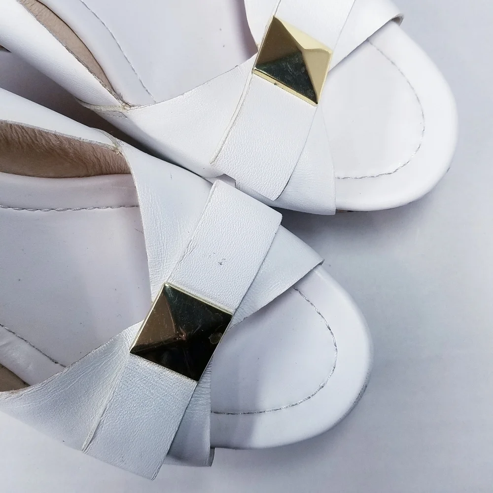 🌸 Kate Spade | White Wedge Espadrilles 9‎